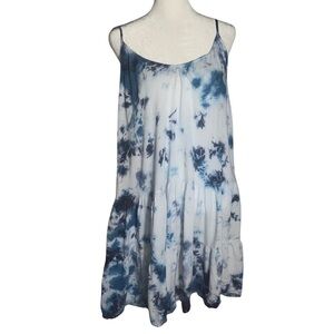 Raviya Blue and White Tie-Dye Mini Dress